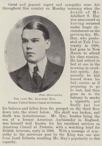 Den framlidne herr Adalbert Hay, tidigare USA-konsul i Pretoria av English Photographer