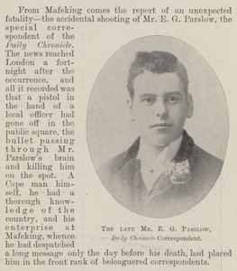 Den bortgångne Mr E G Parslow, Daily Chronicle Correspondent av English Photographer