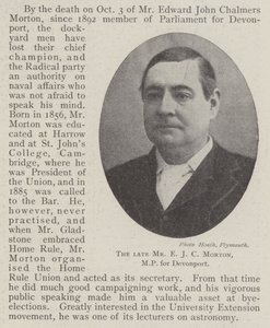 Den bortgångne Mr E J C Morton, MP för Devonport av English Photographer