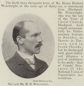 Den bortgångne Mr H H Wainwright av English Photographer