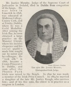Den framlidne Mr Justice Murphy, framstående irländsk domare av English Photographer