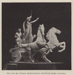 Den framlidne herr Thomas Thornycrofts staty av drottning Boadicea av English Photographer