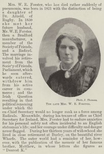 Den framlidna fru W E Forster av English Photographer