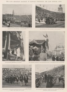 Den bortgångne presidenten McKinley vid Buffalo Exposition, hans sista officiella handlingar av English Photographer