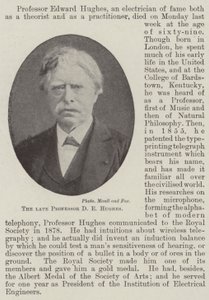 Den framlidne professor D E Hughes av English Photographer
