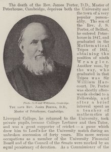 Den framlidne pastor James Porter, DD, Master of Peterhouse, Cambridge av English Photographer
