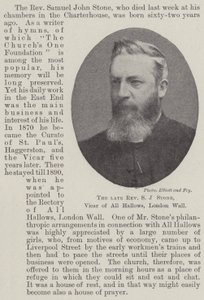 Den framlidne pastor S J Stone, Vicar of All Hallows, London Wall av English Photographer