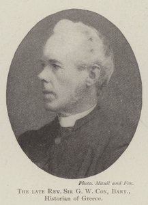 Den framlidne pastor Sir GW Cox, baronet, historiker av Grekland av English Photographer