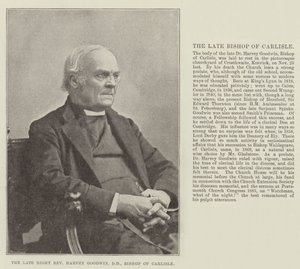 Den framlidne höger pastor Harvey Goodwin, DD, biskop av Carlisle av English Photographer