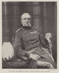 Den bortgångne Sir Andrew Clarke, generalagent för Victoria av English Photographer
