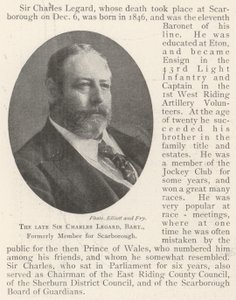 Den framlidne Sir Charles Legard, Baronet, tidigare medlem för Scarborough av English Photographer