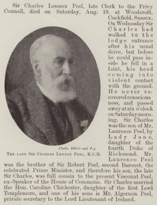 Den framlidne Sir Charles Lennox Peel, KCB av English Photographer
