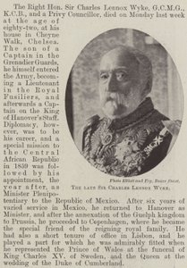 Den bortgångne Sir Charles Lennox Wyke av English Photographer