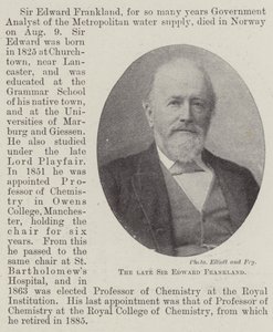 Den bortgångne Sir Edward Frankland av English Photographer