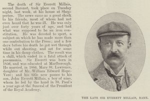 Den bortgångne Sir Everett Millais, Baronet av English Photographer