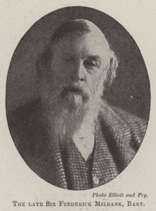 Den framlidne Sir Frederick Milbank, Baronet av English Photographer