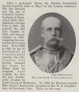 Den bortgångne Sir H S Naylor-Leyland av English Photographer