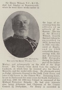 Den framlidne Sir Henry Wilmot, VC av English Photographer