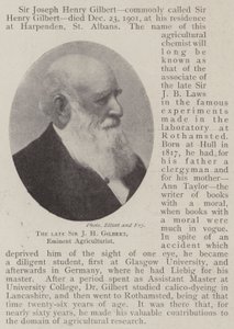 Den framlidne Sir J H Gilbert, framstående jordbrukare av English Photographer