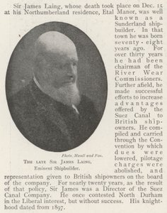 Den framlidne Sir James Laing, framstående skeppsbyggare av English Photographer