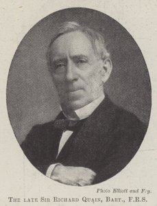 Den framlidne Sir Richard Quain, Baronet, FRS av English Photographer