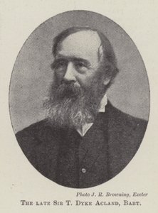 Den bortgångne Sir T Dyke Acland, Baronet av English Photographer