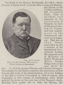 Den avlidne Sir Thomas McIlwraith, tre gånger premiärminister i Queensland av English Photographer