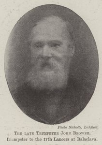 Den bortgångne trumpetaren John Browne, trumpetaren till 17:e Lancers vid Balaclava av English Photographer