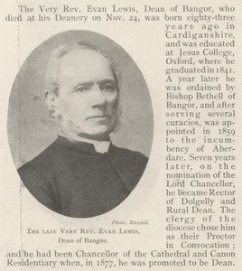 Den framlidne Very Reverend Evan Lewis, dekanus i Bangor av English Photographer