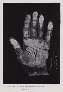 Sir Arthur Sullivans högra hand (s/v foto) av English Photographer