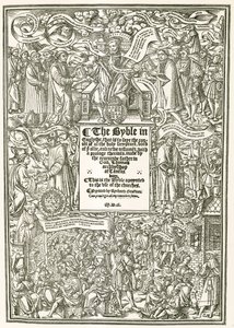 Titelsidan till Cranmers Bible, 1540 e.Kr av English Photographer