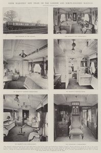 Deras Majestäts nya tåg på London och North-Western Railway av English Photographer
