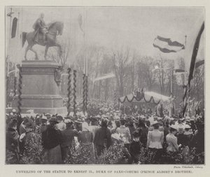 Avtäckning av statyn för Ernest II, hertig av Saxe-Coburg (Prince Alberts Brother) av English Photographer