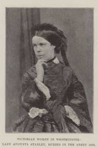 Viktorianska kvinnor i Westminster, Lady Augusta Stanley, begravd i klostret 1876 av English Photographer