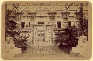 Utsikt mot den egyptiska domstolen, Crystal Palace av English Photographer