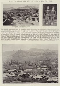 Utsikt i Corea, krigets säte i östra Asien