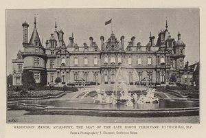 Waddesdon Manor, Aylesbury, säte för framlidne baron Ferdinand Rothschild, MP av English Photographer