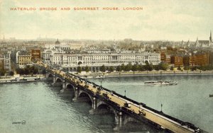 Waterloo Bridge och Somerset House (färgfoto) av English Photographer
