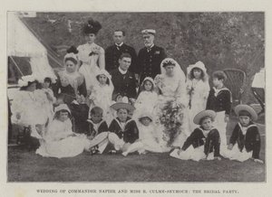 Bröllop av befälhavare Napier och Miss E Culme-Seymour, Bröllopsfesten av English Photographer