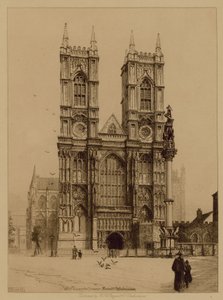 West Tower och Krimmonumentet vid Westminster Abbey av English Photographer