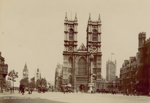 Västra fronten av Westminster Abbey av English Photographer