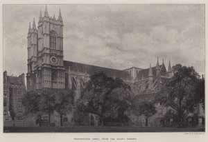 Westminster Abbey, från Deans Garden av English Photographer