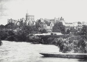Windsor Castle från Thames (s/v foto) av English Photographer