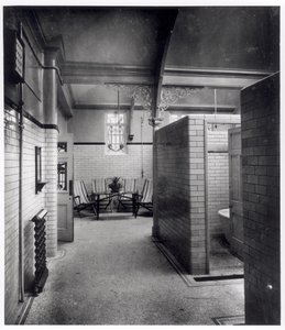Privata bås och väntområde i Bramley Baths, Leeds