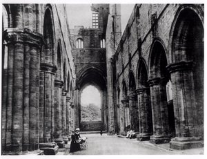 Besökare på Kirkstall Abbey