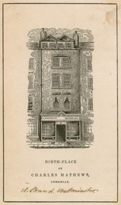 18 Strand, Westminster, London, födelseort för Charles Matthews, komiker av English School