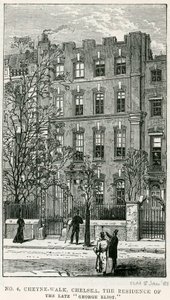 4 Cheyne Walk, Chelsea, den avlidne George Eliots bostad av English School