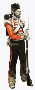 89:e. Fot menig 1854 Grenadier av English School