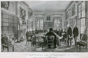 Ett regeringsråd i Downing Street 10 av English School