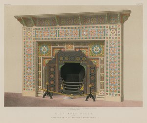 A Chimney Piece av Mrs Maw and Co, Broseley, Shropshire av English School